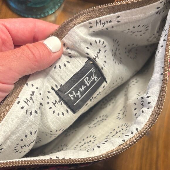 NWT Myra Bag Pink and Brown Aztec Patterned Clutch - Picture 10 of 12